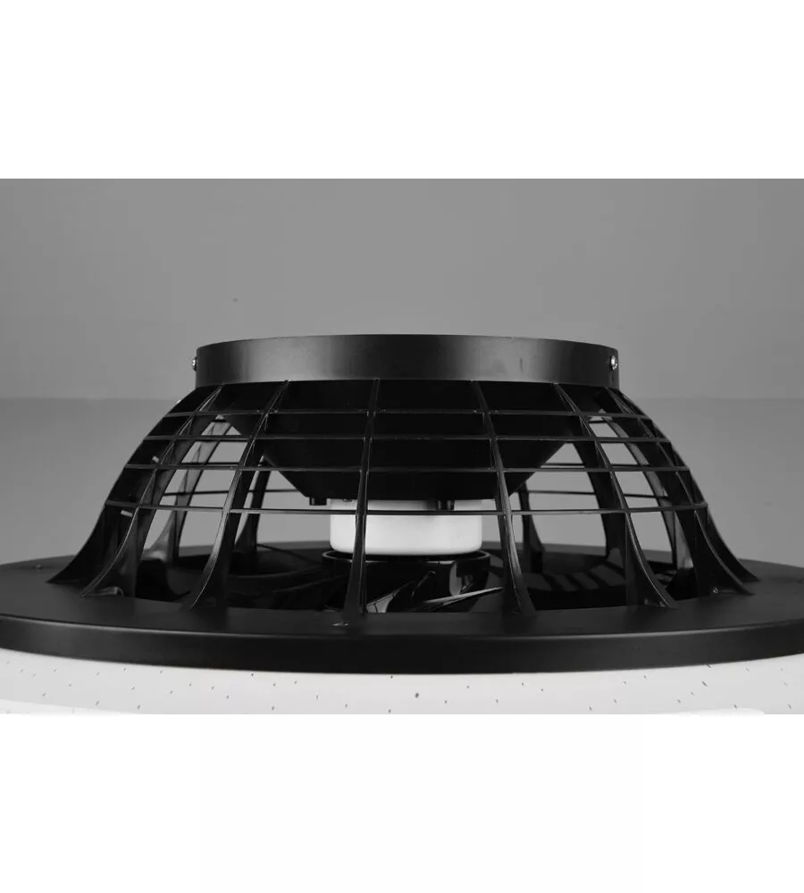 Ventilatore da soffitto "stralsund" nero con led incluso Ø50 cm, 30w